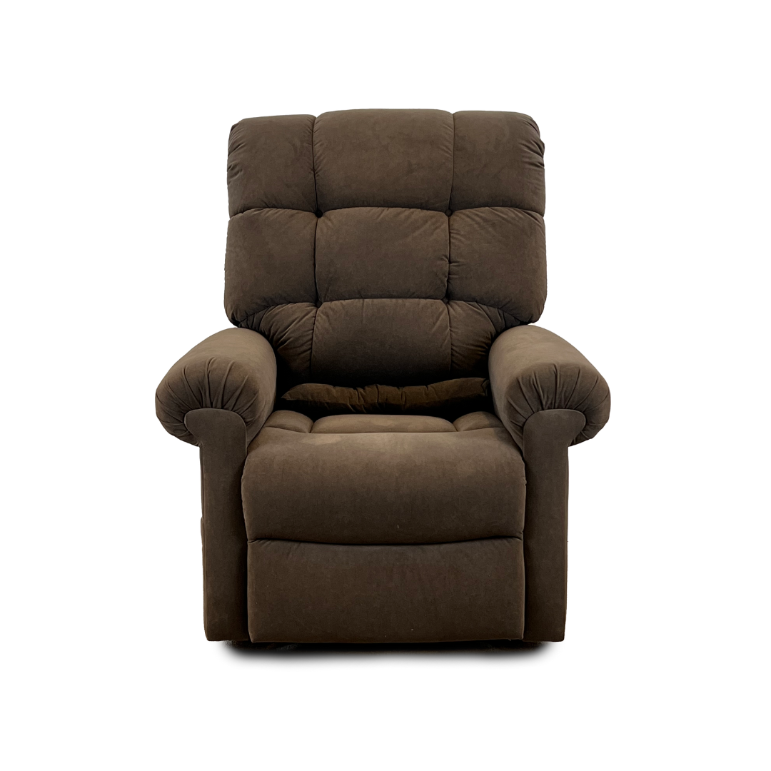 Indulge in comfort with the Journey Perfect Sleep Reclining Lift Chair with Heat. In dark brown, it offers a high back and cushioned armrests, ensuring relaxation in any living room. Enjoy therapeutic heat and massage options for endless relaxation.